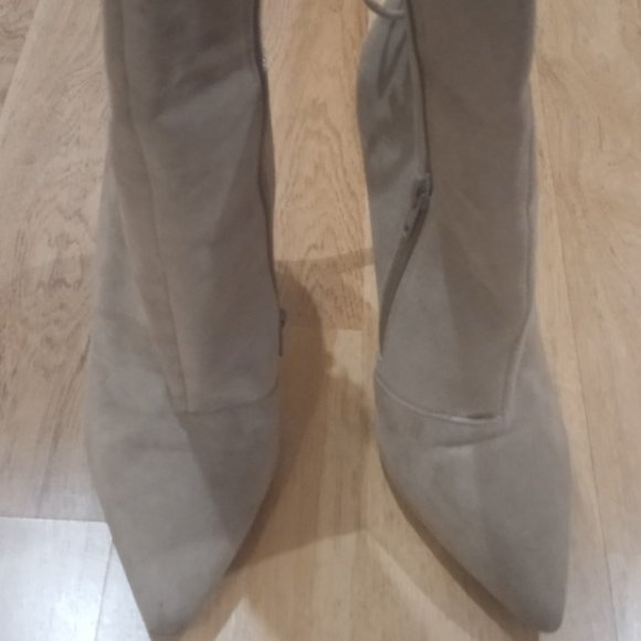 Faux Suede Lace Back Bootie - Picture 2 of 5